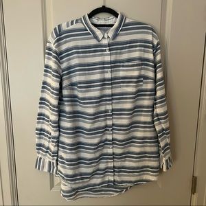 A.N.D EA YW women’s striped long sleeve button down shirt | size 2XL